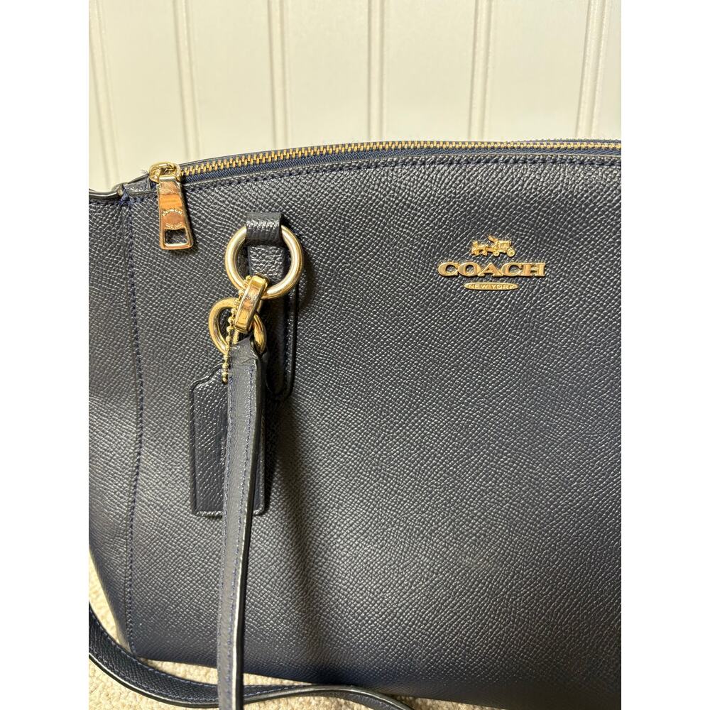 Coach Navy Christie Carry- All Handbag - Picture 3 of 14